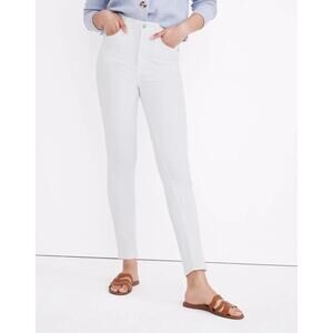 Madewell 11 Inch High Rise Skinny Jeans in Pure White Size 26